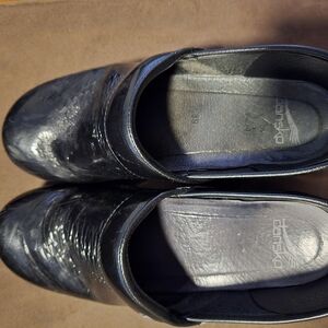 Dansko Black Leather Clogs